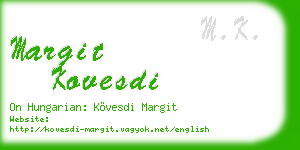 margit kovesdi business card